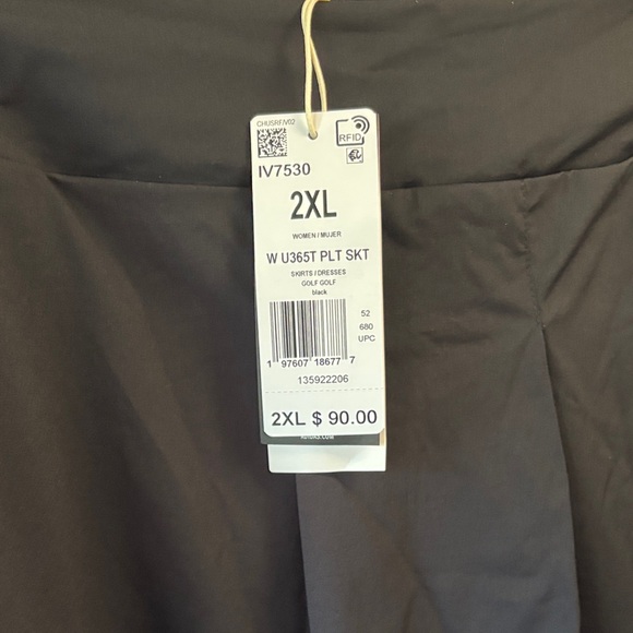 adidas Black Tour Pleated tennis  Skort. Sz XXL NWT - Picture 5 of 11